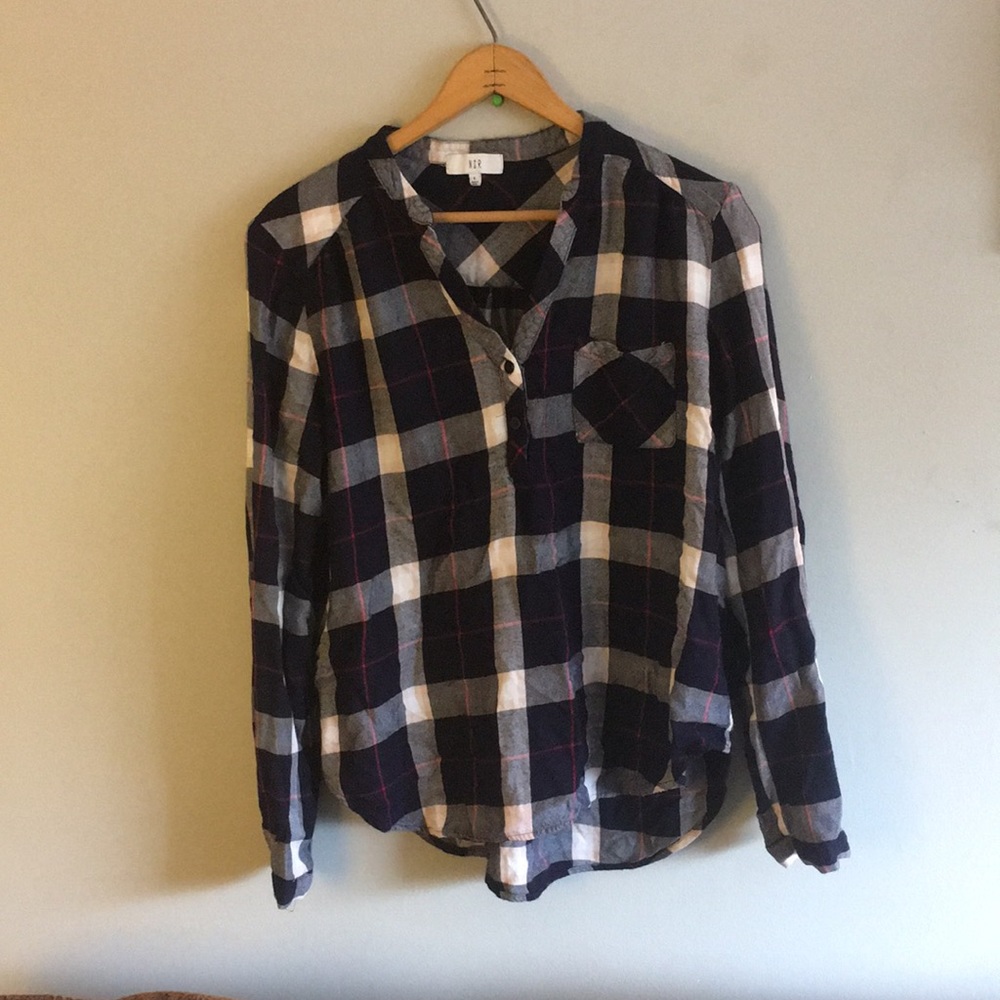 NSR plaid shirt - L